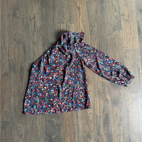 J. Crew Jacuzzi One Shoulder Top In Kaleidoscope Star Print Women's 4 Party - Picture 9 of 10